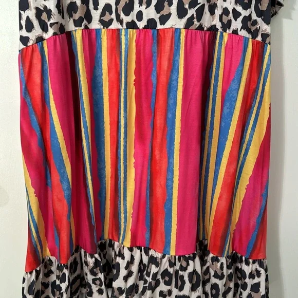 Southern Stitch XXL cheetah and colorful stripe with pockets - Picture 11 of 12